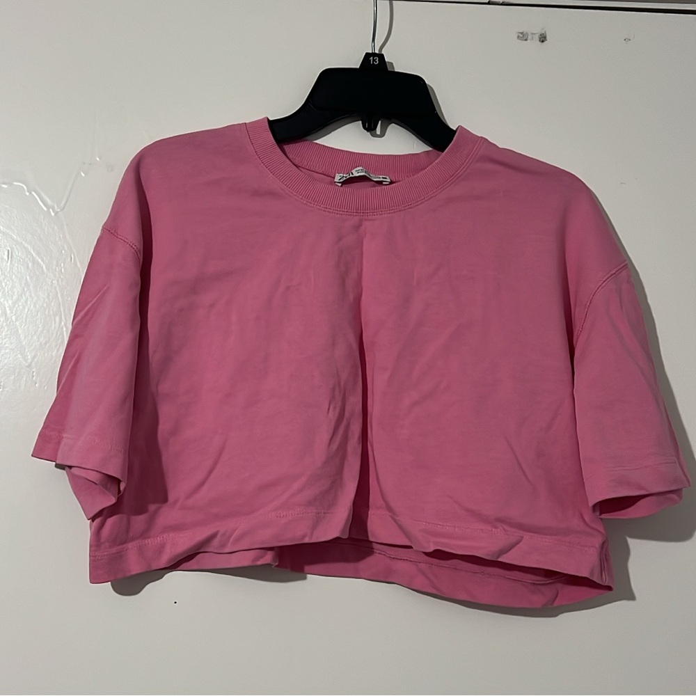 Pink Cropped T-Shirt